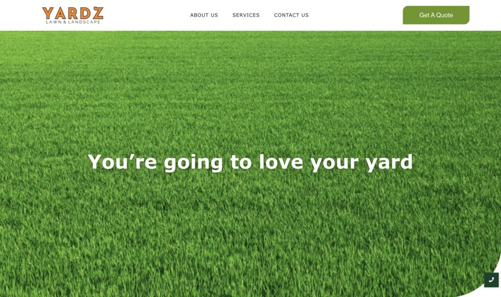 Yardz302 Website Screenshot